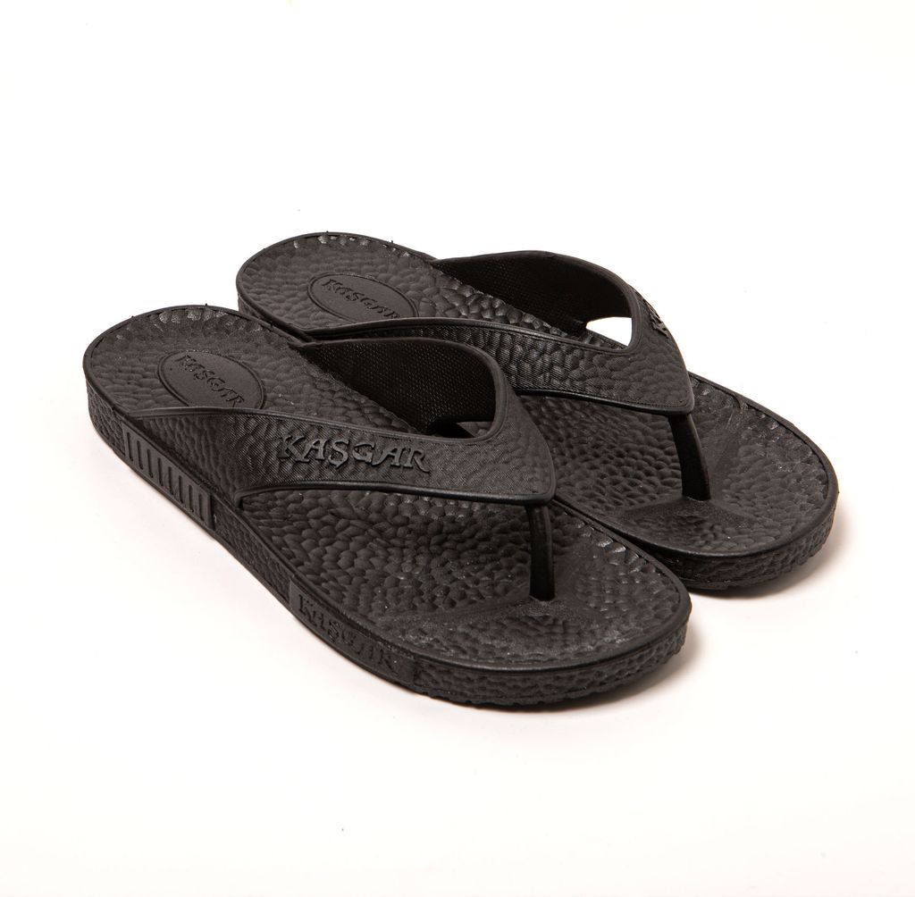 BRASILERAS Herren Zehensandalen mit rutschfester Sohle bequem schuhe für strand/schwimmbad/stadt schwarz 42 EU - UBGUMI