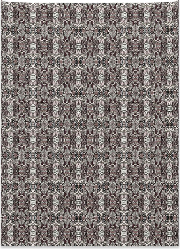 Abakuhaus Jahrgang Wandteppich, Viktorianisches königliches Blumen aus Weiches Mikrofaser Stoff Kein Verblassen Klare Farben Waschbar, 110 x 150 c...