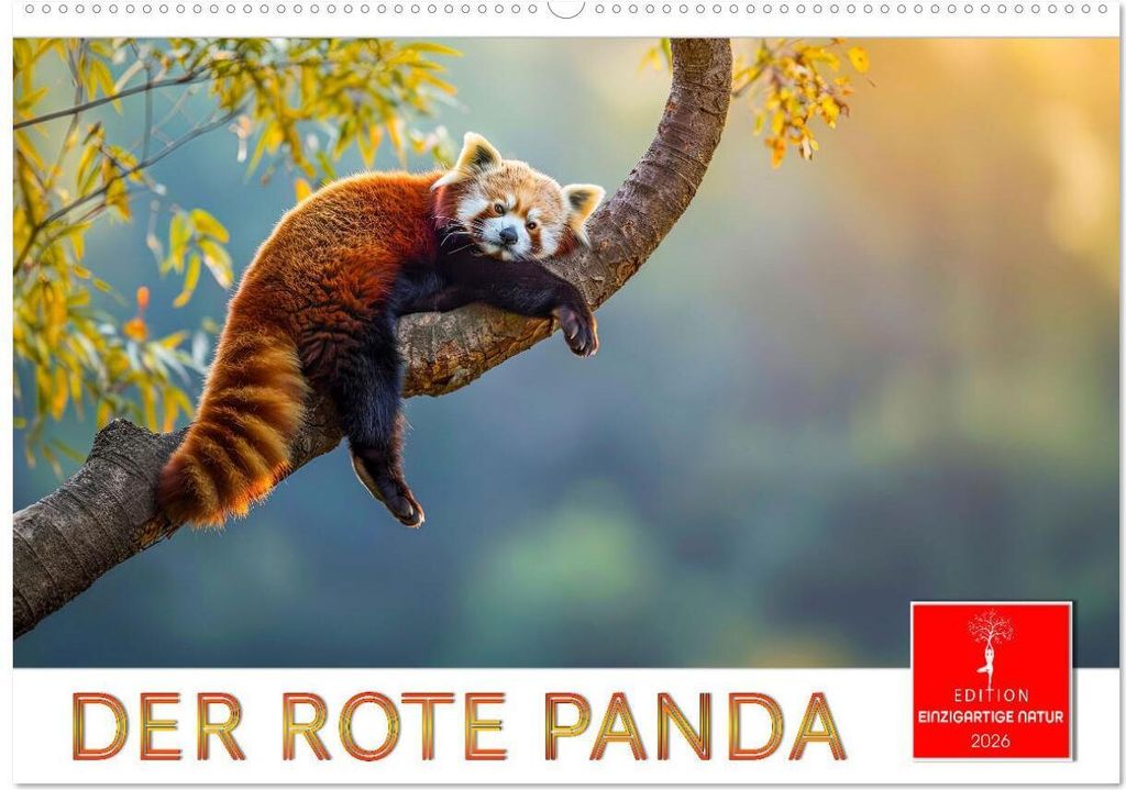 Der Rote Panda (Wandkalender 2026 DIN A2 quer), CALVENDO Monatskalender