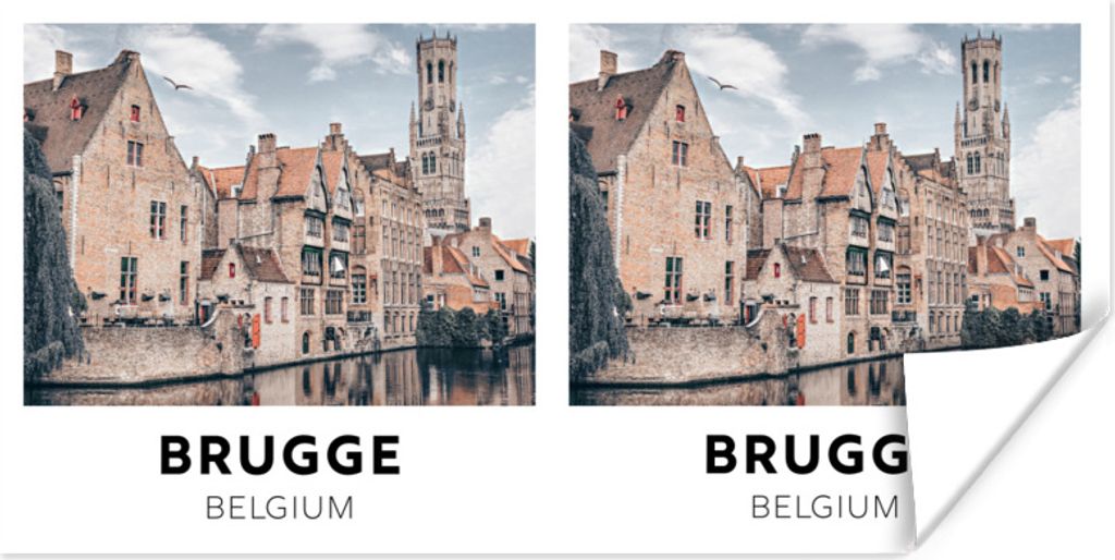 MuchoWow Poster Belgien - Brügge - Architektur 150x75 cm - ohne Rahmen