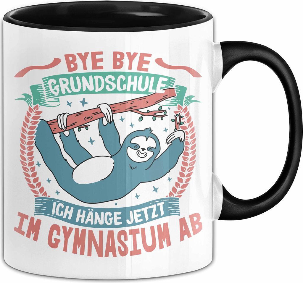 Grundschule Tasse Abschluss Grundschulabschluss Gymnasium Ich Hänge Jetzt Im Gymnasium Ab (Schwarz)