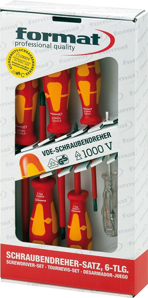 Format Schraubendreher-Satz VDE 6-teilig