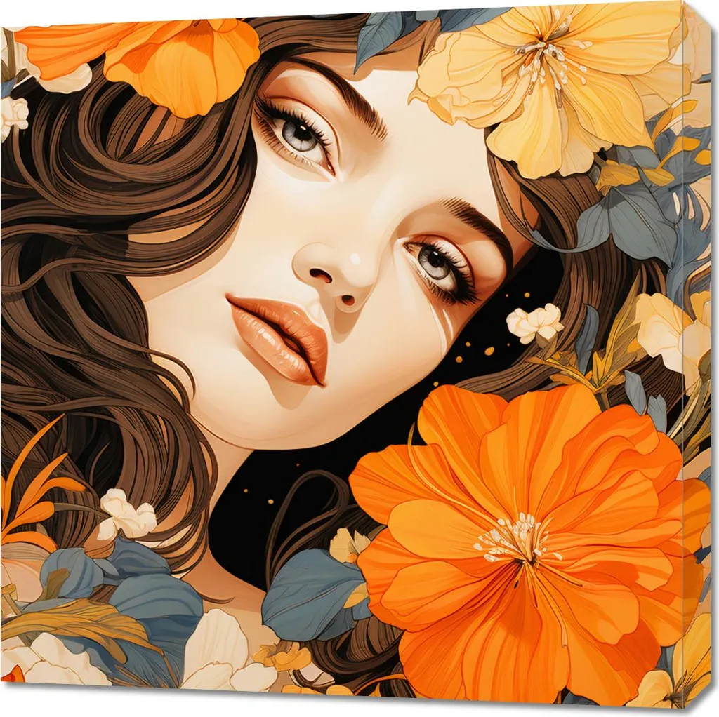 Tableau 70 x 70 cm Essence Florale - Habillez vos Murs Vides avec Style