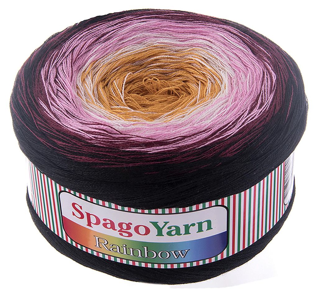 250g Farbverlaufsgarn Rainbow mit 1000m Bobbel Strickwolle Produktbild 