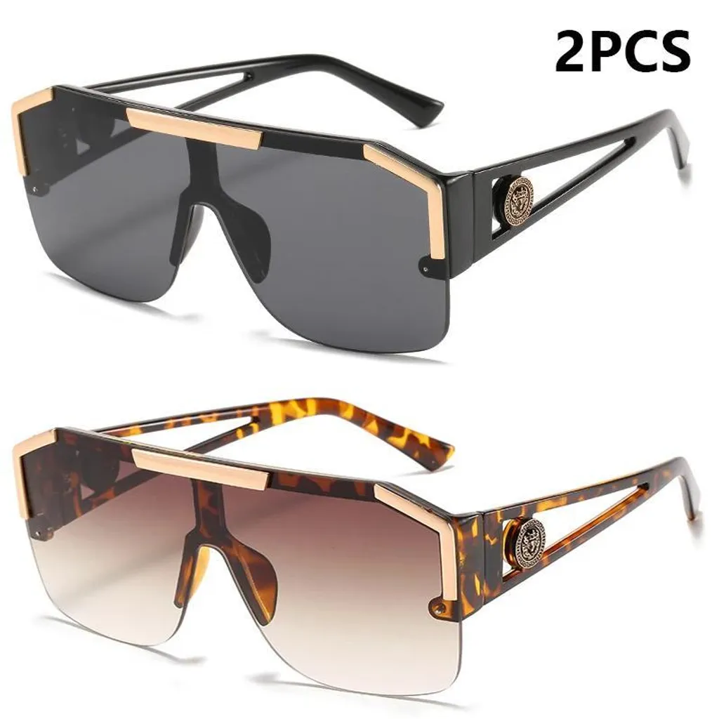Lunettes de soleil ultra légères protection UV noires demi-teinte - 2