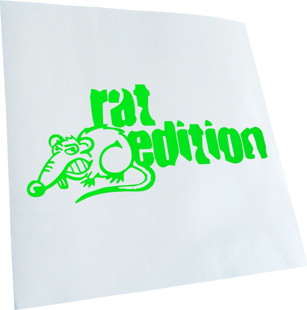Kiwistar - Autoaufkleber - Rat Edition - Lindgrün - 20x9cm - Aufkleber für Auto, Laptop, Fahrrad, LKW, Motorrad mehrfarbig JDM Decal Racing