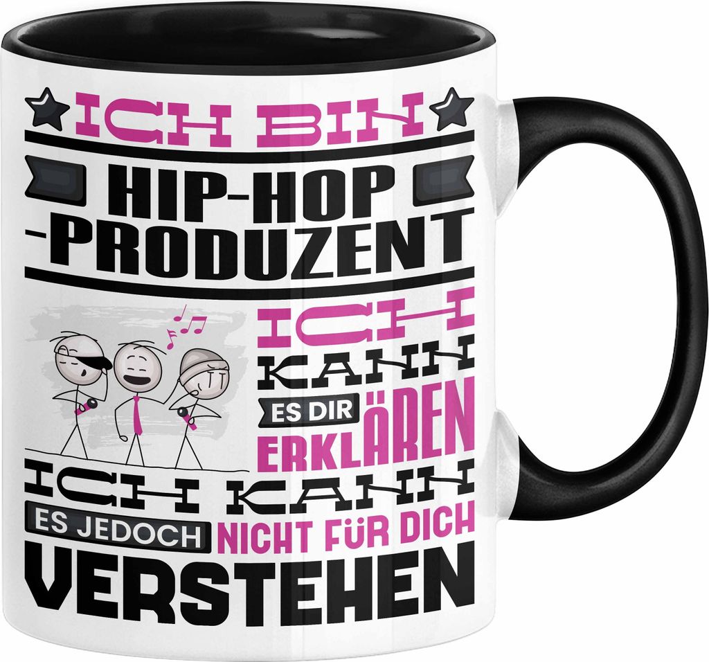 Hip-Hop-Produzent Geschenk Tasse Geschenkidee für Hip-Hop-Produzent Geburtstag Lustig Ich Bin Hip-Hop-Produzent Ich Kann Es Dir Erklären Aber Nic...