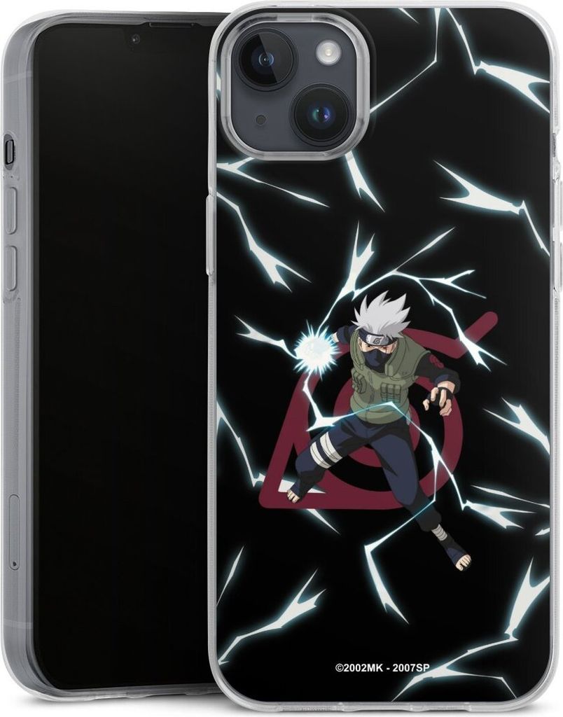 DeinDesign Handyhülle für Apple iPhone 14 Plus Silikon Hülle Case Smartphone Schutzhülle Naruto Shippuden Offizielles Lizenzprodukt Kakashi