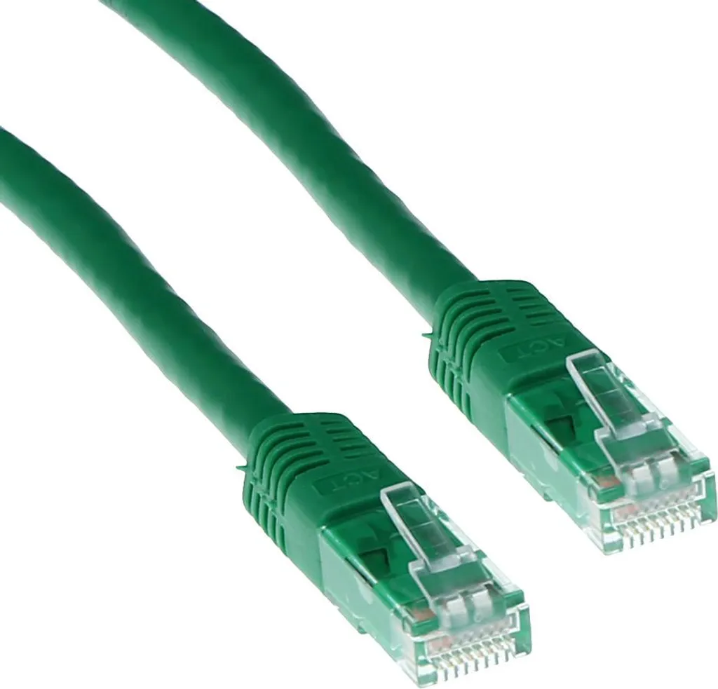 Cavo Rete Verde ACT 5mt U/UTP CAT5E | Ideale per Switch e Server Rack