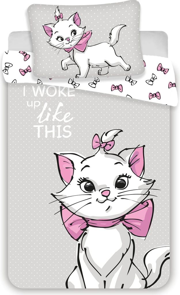 Jerry Fabrics Disney Aristocats Kleinkind Bettbezug - 100 x 135 cm - grau - Baumwolle