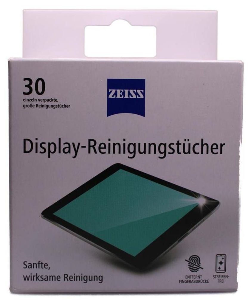 Display-Reinigungstücher alkoholfrei 30 Stück von Zeiss Produktbild 