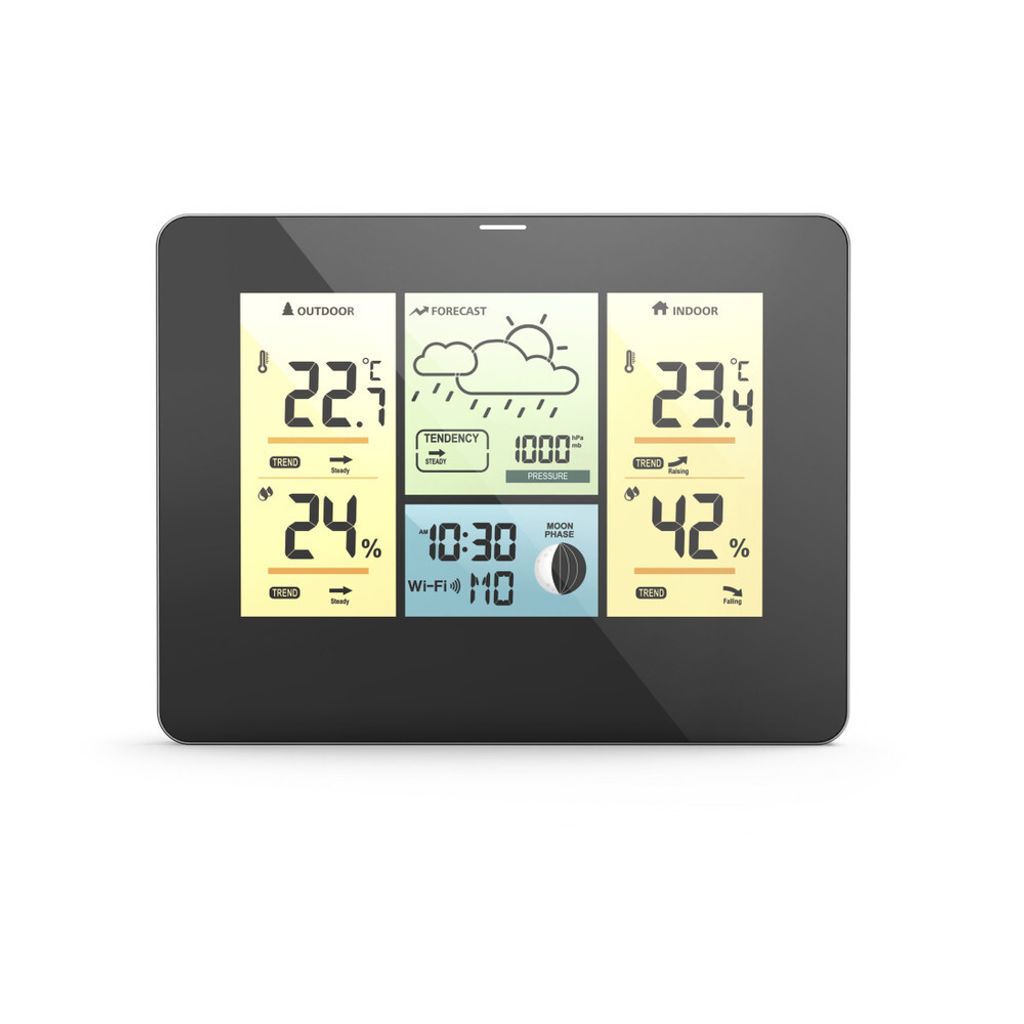 Hama 00176596, Schwarz, Innen-Luftdruck, Innen-Hygrometer, Produktbild 
