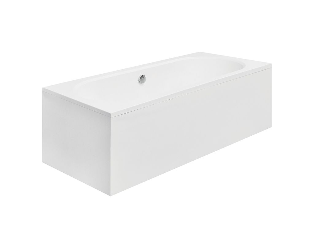 Badewanne Rechteck 170x75 mit AcrylSchürze, Ablaufgarnitur Produktbild 