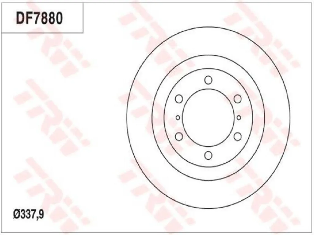 2x Disque de frein TRW DF7880S Toyota Land Cruiser 150 68.4mm