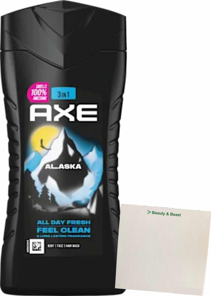Axe Duschgel Alaska Refreshing (250ml Flasche) + usy Block