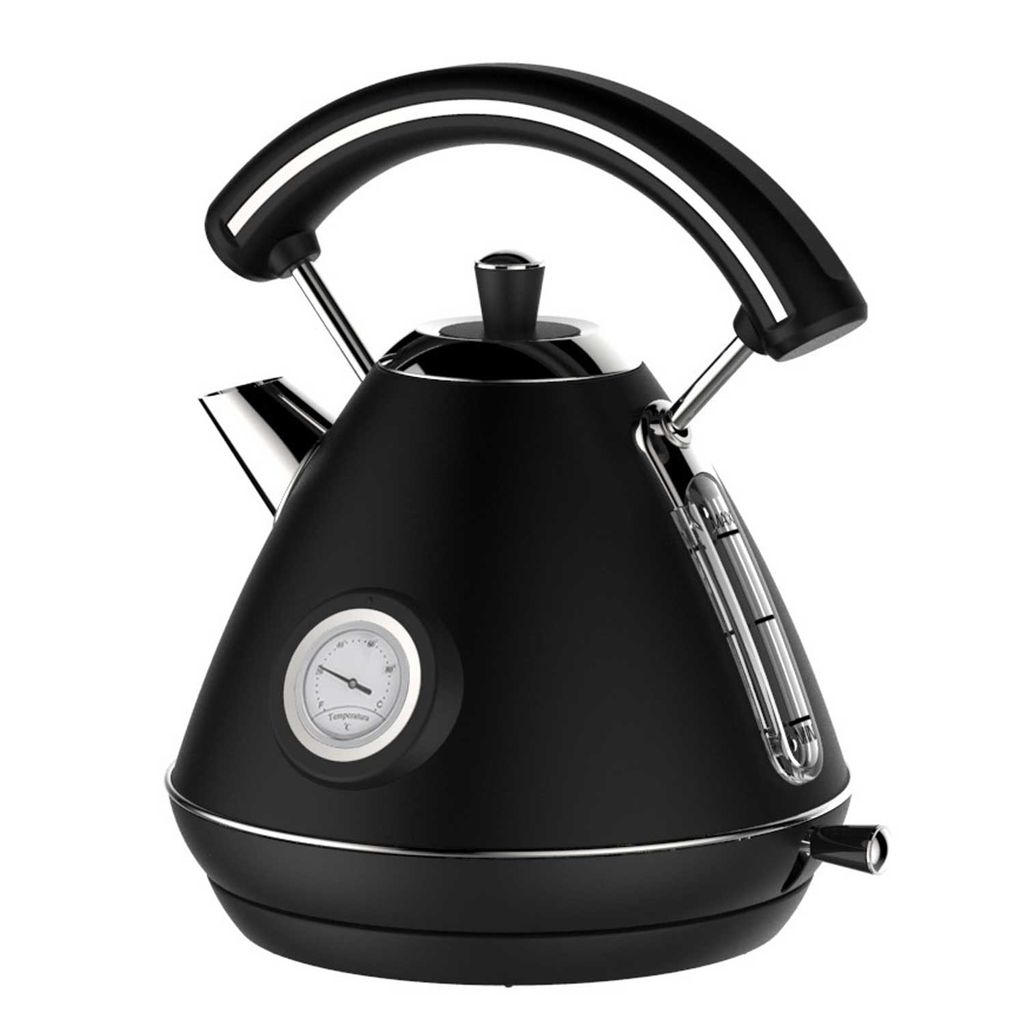 Grafner® Wasserkocher 1,8 Liter 2200W Teekocher Edelstahl Retro Design Kocher 