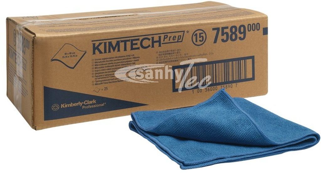 Kimtech Mikrofaser-Oberflächenwischtücher - Blau - 1 Carton x 25 Sheets | Karton (1 Box)