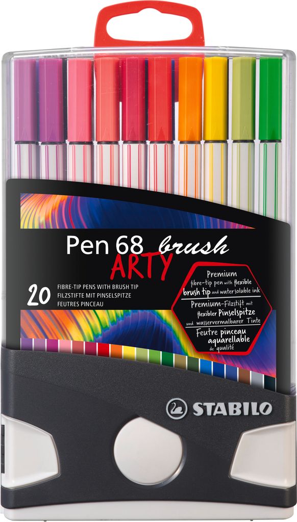 STABILO Pinselstift Pen 68 brush ARTY 20er ColorParade Produktbild 