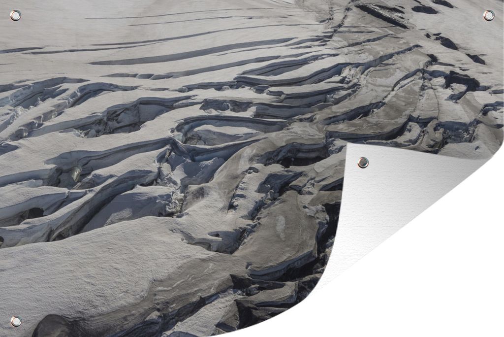 MuchoWow 120x80 cm Outdoor-Poster Gartendeko Sichtschutz Garten Poster für den Garten Versteinerte Lava