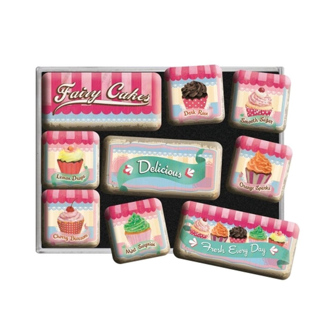 Nostalgic-Art - 9tlg. Magnetset - Home & Country - Fairy Cakes
