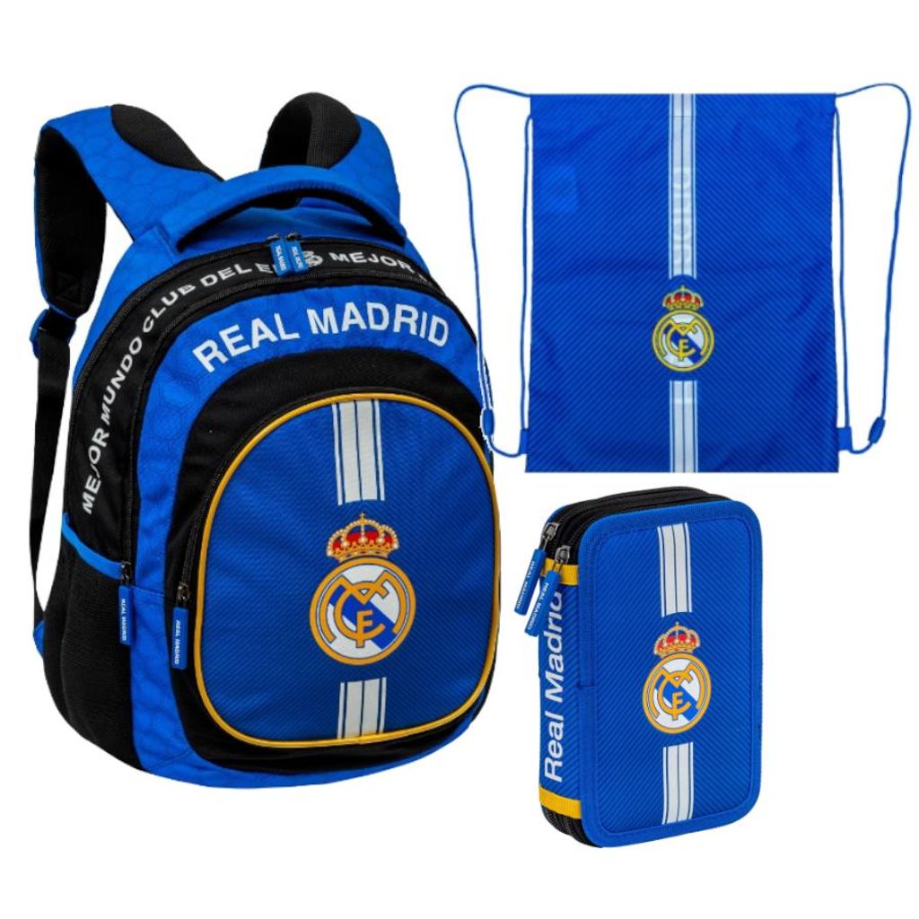 Schulrucksack ASTRA Real Madrid - 3-Teiliges Set Blau Produktbild 