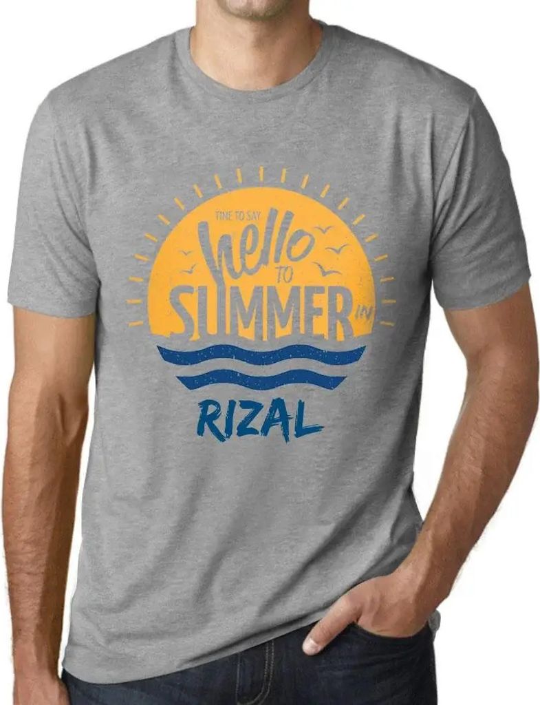 Herren Grafik T-Shirt Zeit dem Sommer in Rizal Hallo zu sagen – Time To Say Hello To Summer In Rizal – Öko-Verantwortlich Vintage Jahrgang Kur...