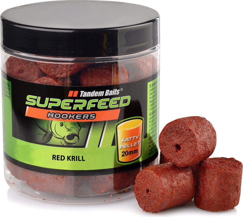 Tandem Baits SuperFeed Hook Fatty Pellet Red Krill Karpfen-Pellets, Karpfen Angeln ohne Mühe, Köder zum Große-Fische-Angeln, Karpfenzubehör fü...