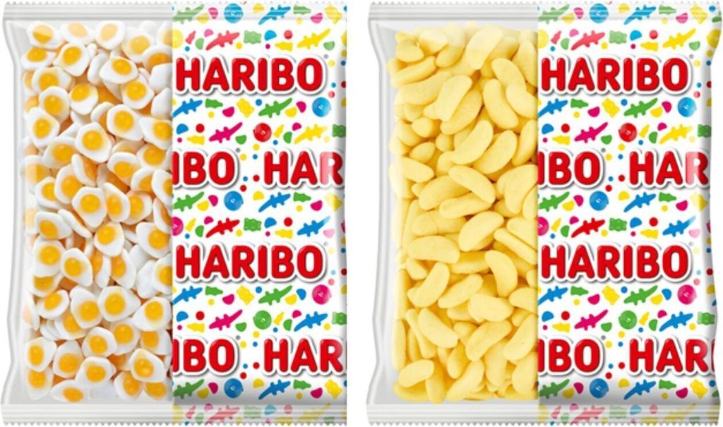 Haribo mix : Bams Bananes - Oeufs au plat
