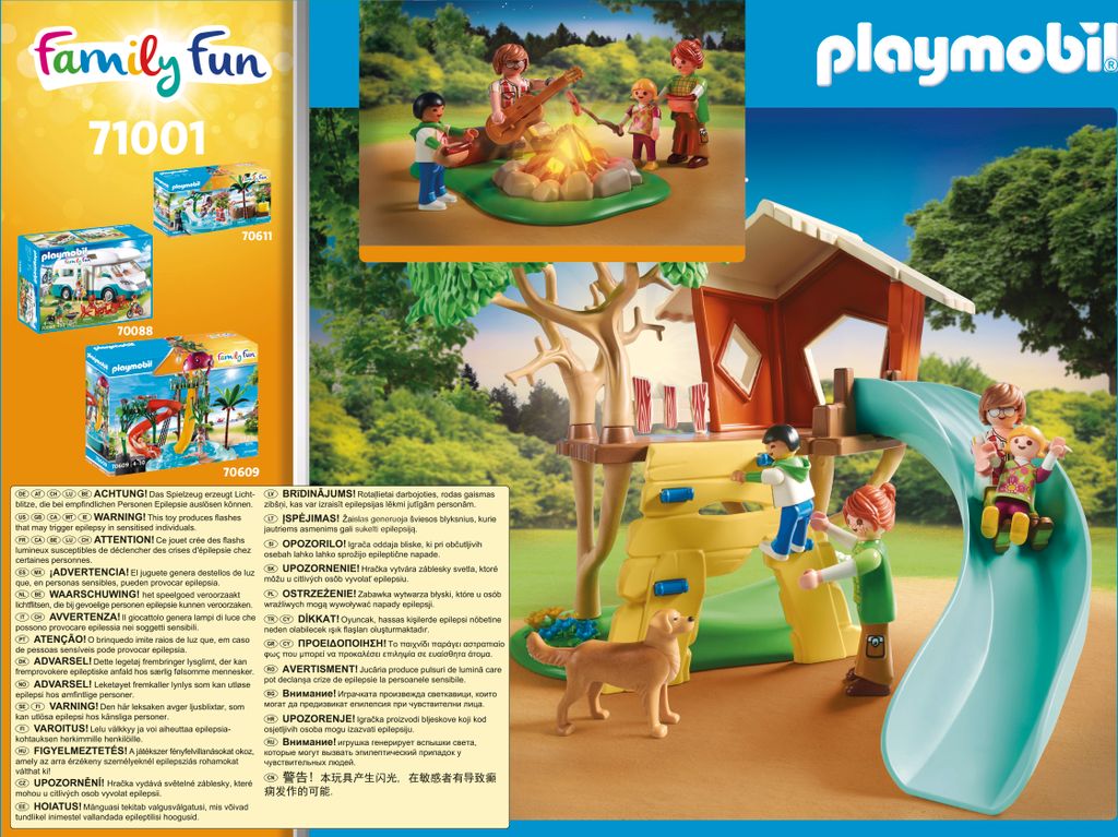 PLAYMOBIL Family Fun 71001 Abenteuer-Baumhaus mit Rutsche Produktbild 4