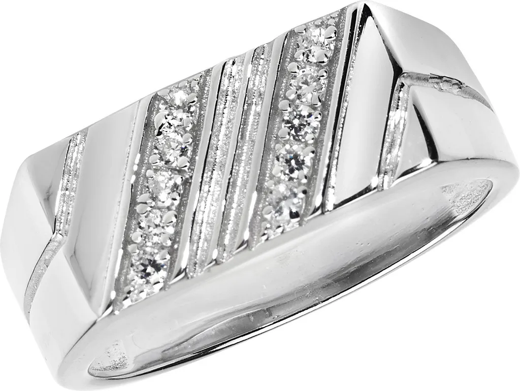 Alliance Homme Argent 925 et Zirconium Idéale Cadeau ou Mariage Taille 67