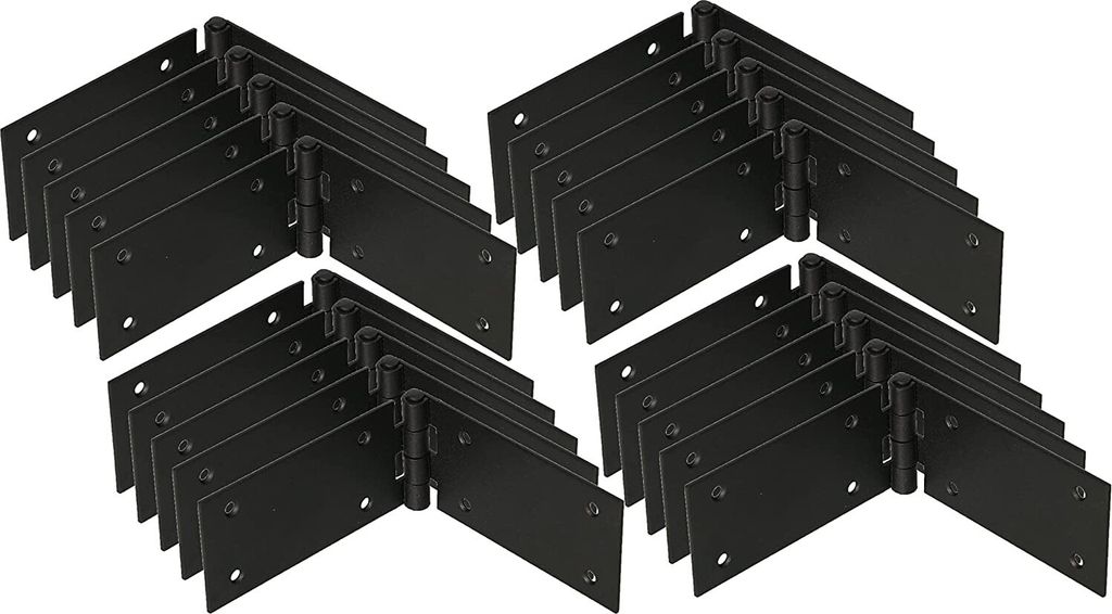 KOTARBAU 25er Set Türscharnier Kistenband Möbelscharnier 200x50 mm Gerollt Schwarz