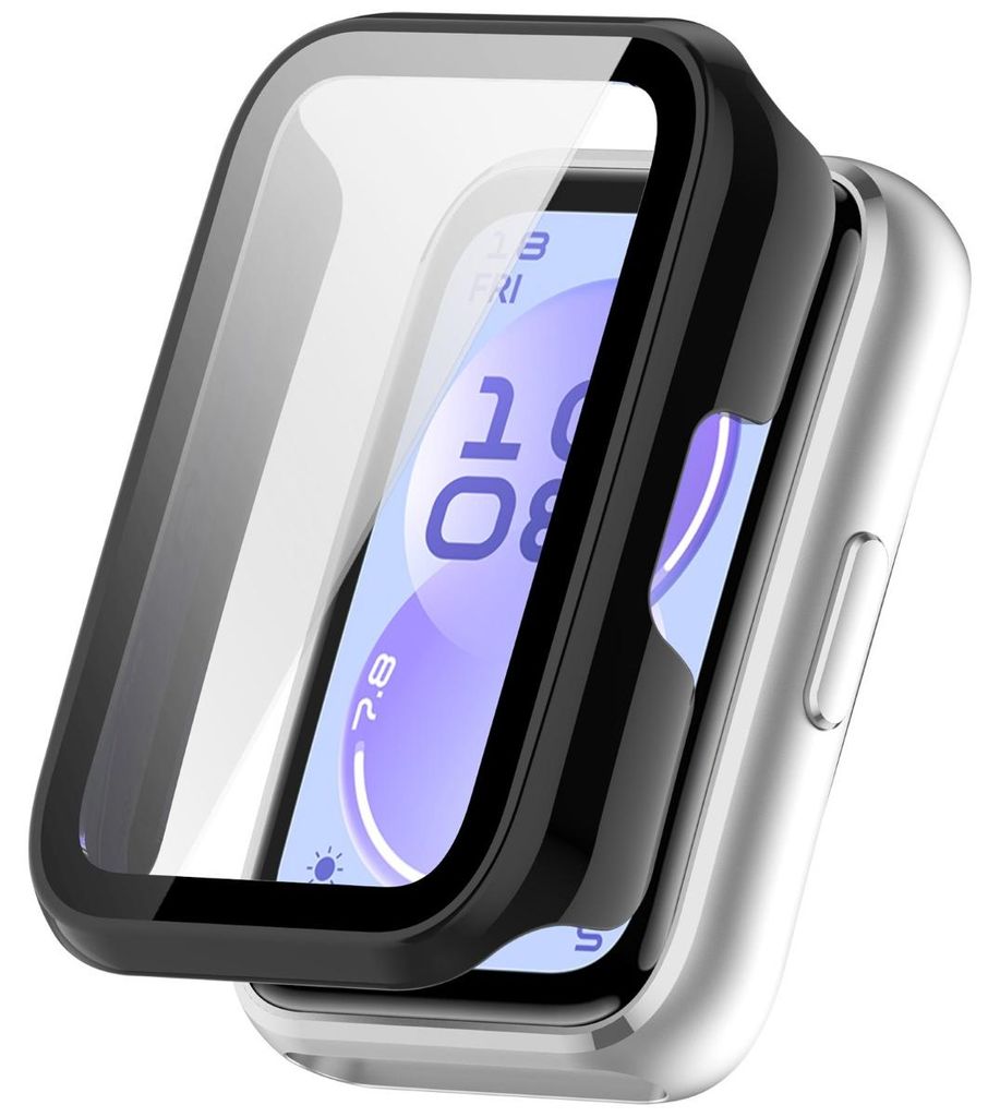 INF PC Schutzgehäuse mit gehärtetem Glas 3,05x4,5cm für Huawei Band 11 Schwarz