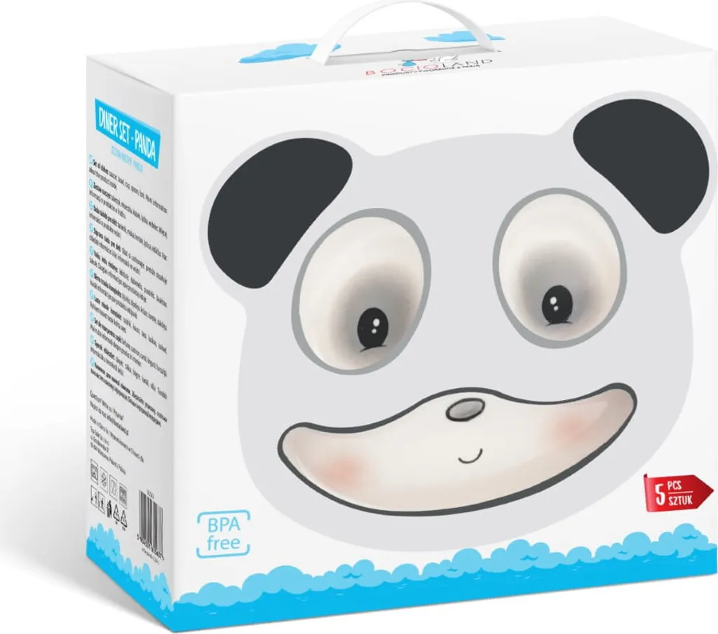 Scheda Tecnica Set Pappa BOCIOLAND Panda Melamina - Resistente e Sicuro - 9