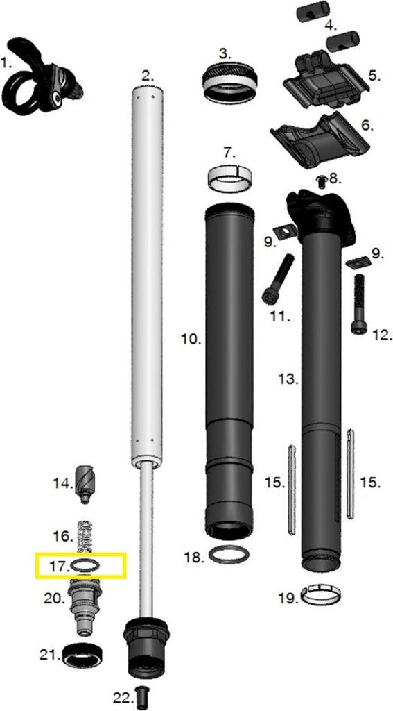 Crankbrothers Highline Actuator Housing O-Ring für Zuggegenhalter, 16mm