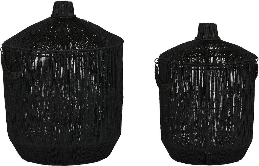 Korb-Set Home ESPRIT Schwarz Jute Metall (2 Stücke)
