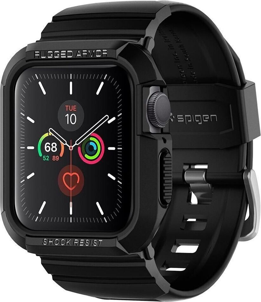 Spigen Apple Armband Rugged Armor Pro Watch 4/5/6/7/SE/8/9 40/41mm Schwarz