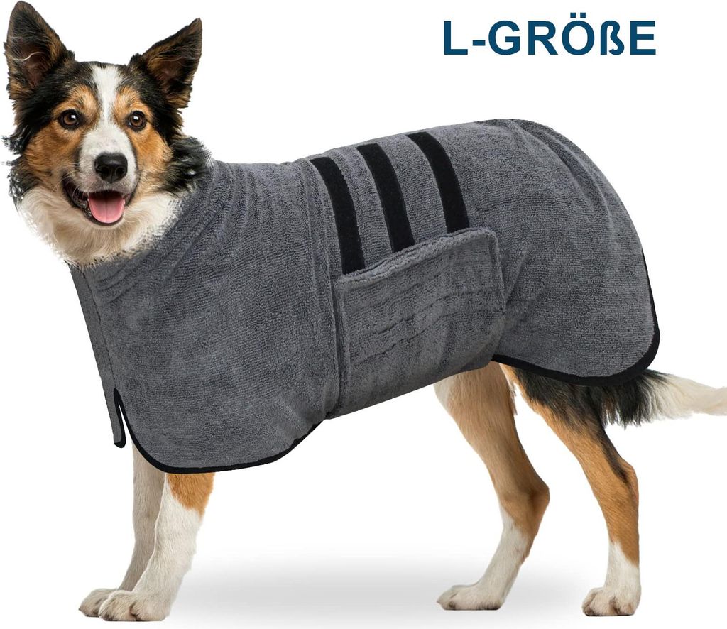 MODFU Hundemäntel, Schnelltrocknender Haustier Bademantel, Mikrofaser Hund & Katze Handtuch, Weich, Absorbierend, Leicht, Tragbar, Nach Bad, Schwi...