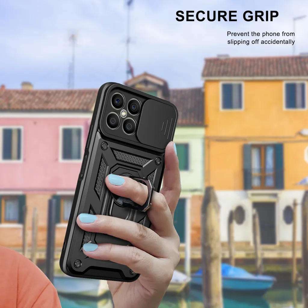 Custodia Honor X8 Rose Gold: Cover con Anello e Protezione Fotocamera - 7