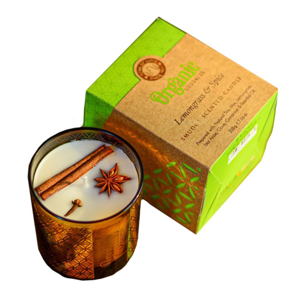 Bio dobrota vonná sviečka Lemongrass & Spice -- balenie 6 Obrázok produktu 