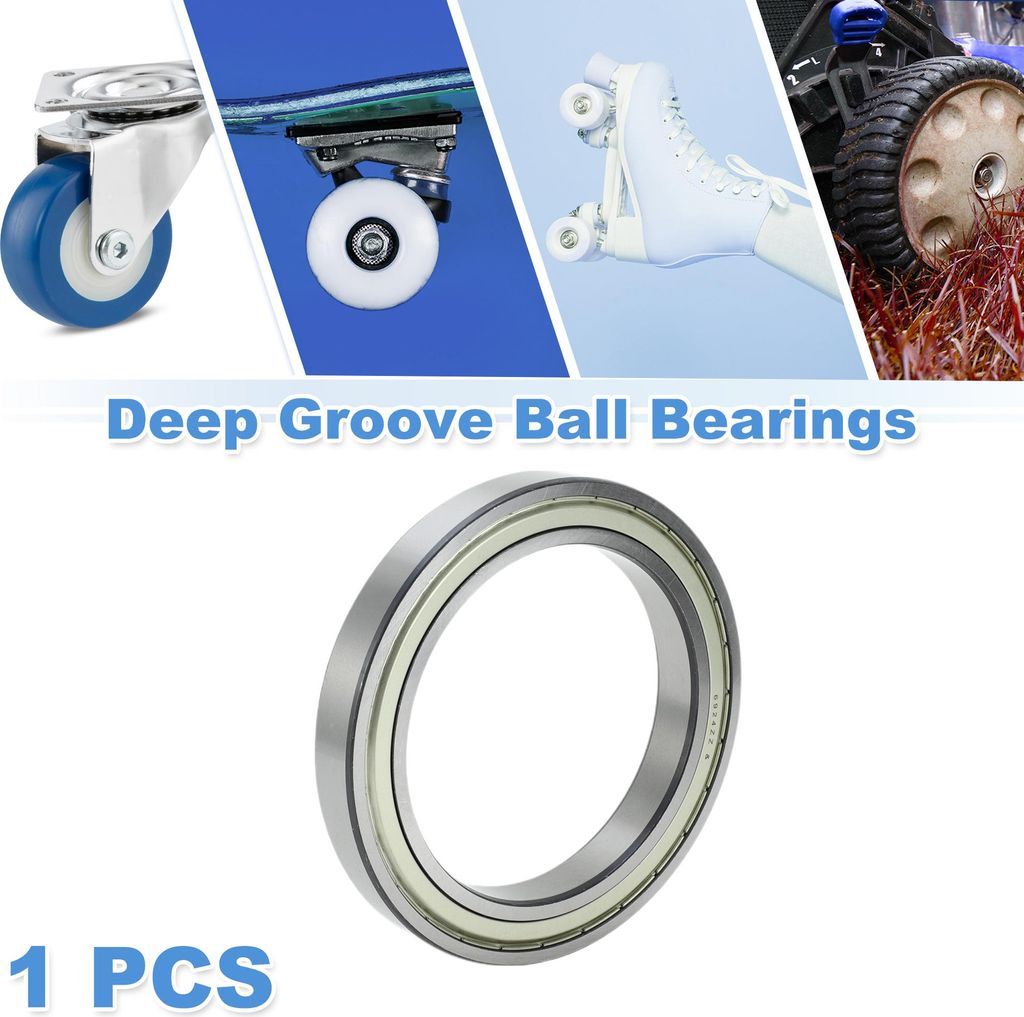 6924ZZ Rillenkugellager P0 120x165x22mm Geschmierte Lager Doppel-Metall-Dichtung Silberfarben für Scooter Skateboard Rad