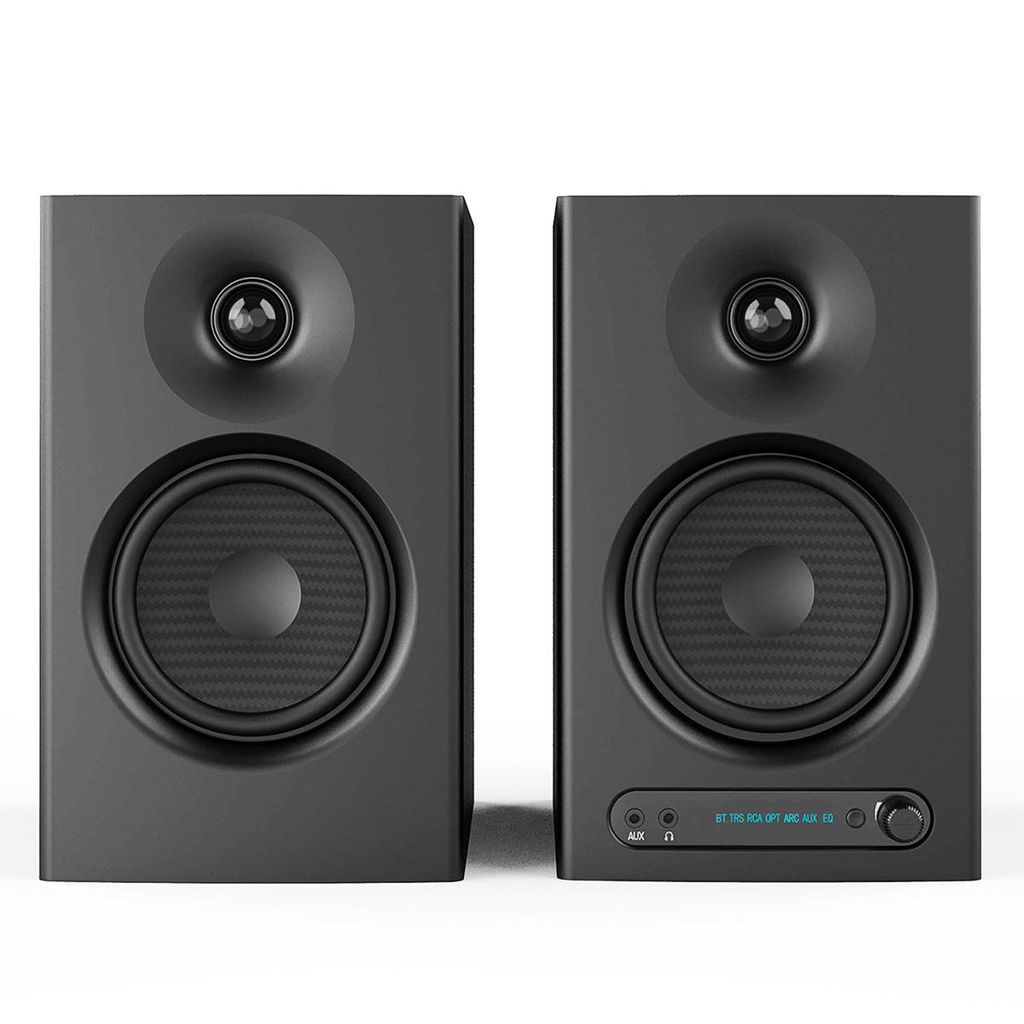 4-Zoll Studiolautsprecher mit Bluetooth 5.3,Vocal Fever 2.0 Studio Monitore, Cinch und Glasfaser-Eingang, Desktop Monitor Speaker