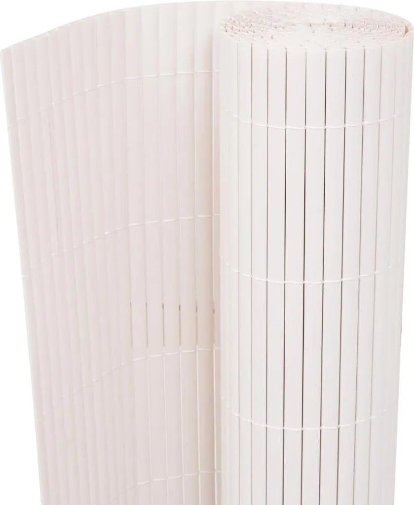 Clôture de jardin blanche pour délimitation et intimité 150x300 cm en PVC