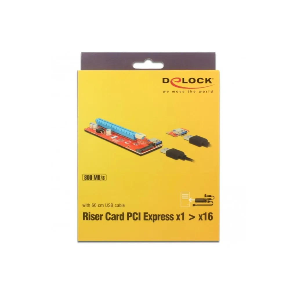 Adaptateur Riser PCI Express x1 à x16 Delock pour GPU et Minage