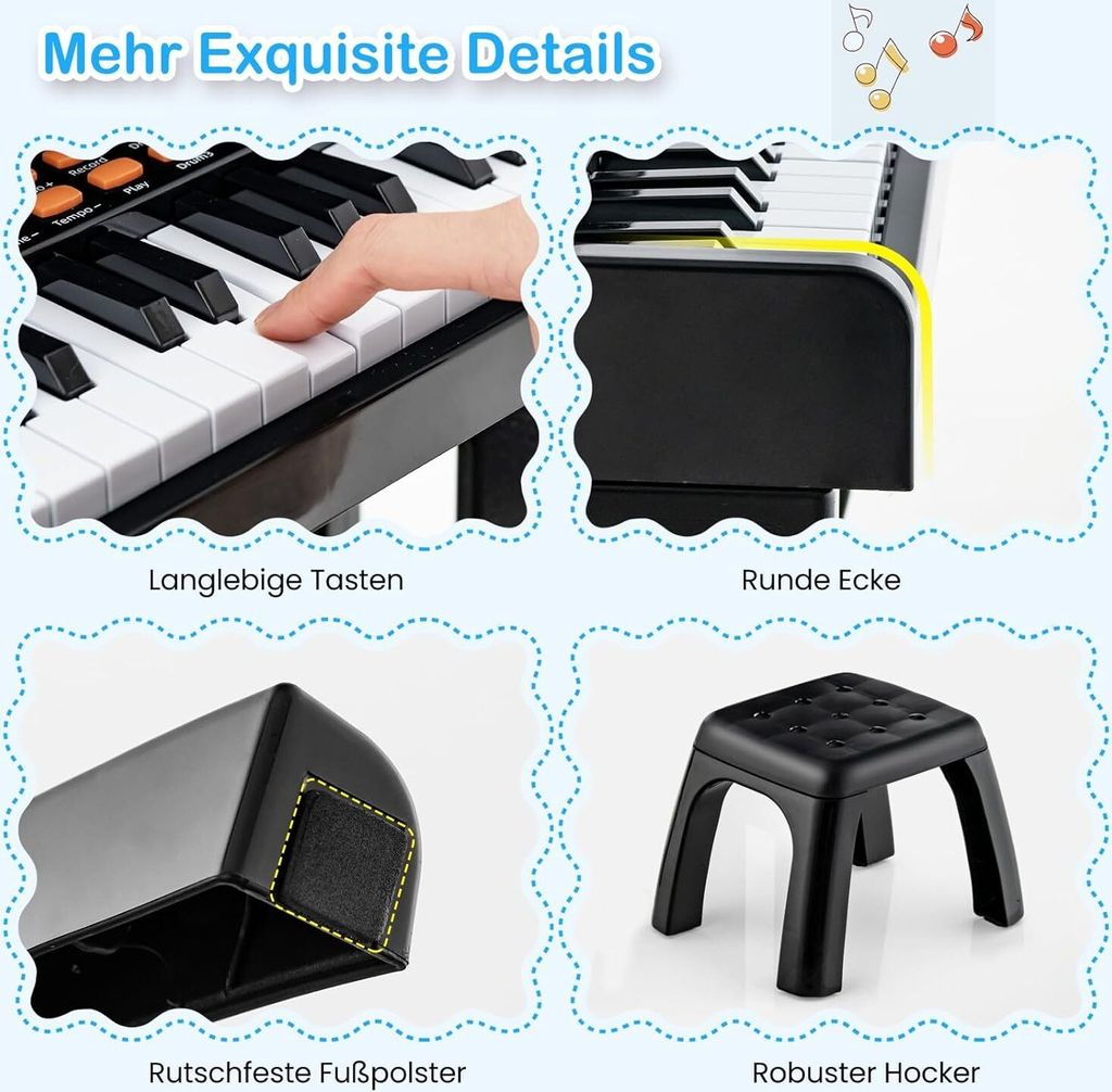 Keyboard Kinder, 37 Tasten Mini Klavier mit | Kaufland.de