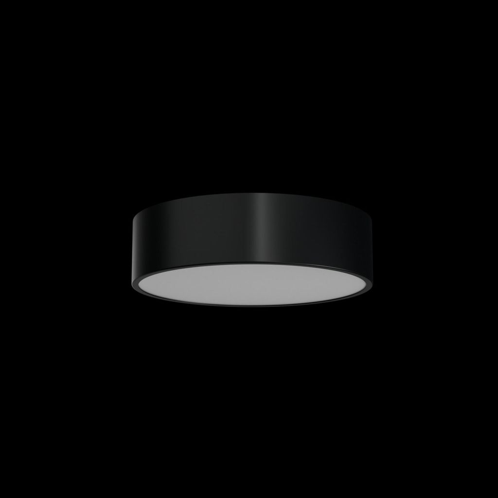 OSMONT KRU60530 KRUGER 1 FO Decken-/Wandleuchte aus Kunststoff, schwarz, Schutzart IP40, 4000 K, 13 W LED-Notbeleuchtung, kombiniert, 3 Stunden
