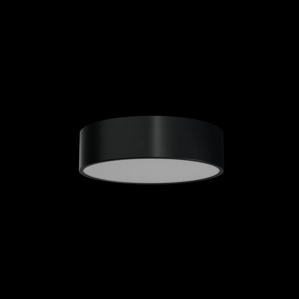 Plafonnier LED Anti-Panne avec Secours 3h KRUGER 1 FO Noir 18W IP40