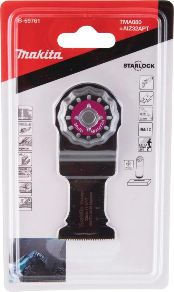Lame de découpe bois et métal Makita TMA080 32mm pour pose de parquet