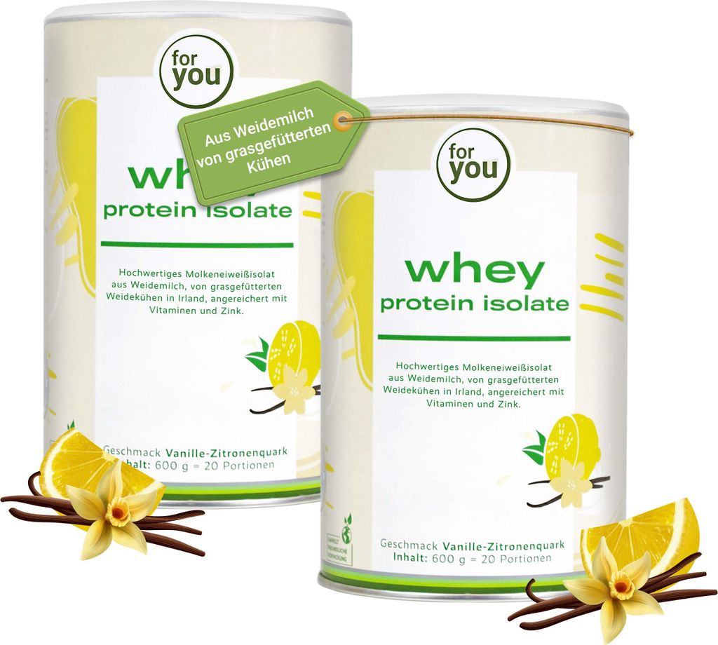 for you whey protein isolate - Vanille-Zitronenquark Doppelpack