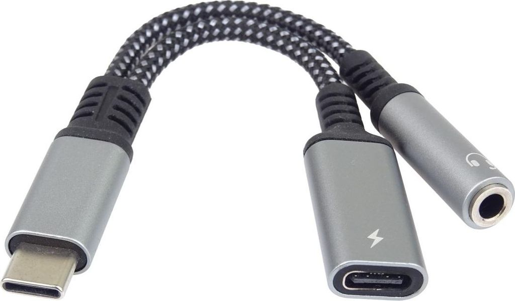 PremiumCord Redukce USB-C /3,5mm jack s DAC chipem + USB-C Obrázok produktu 