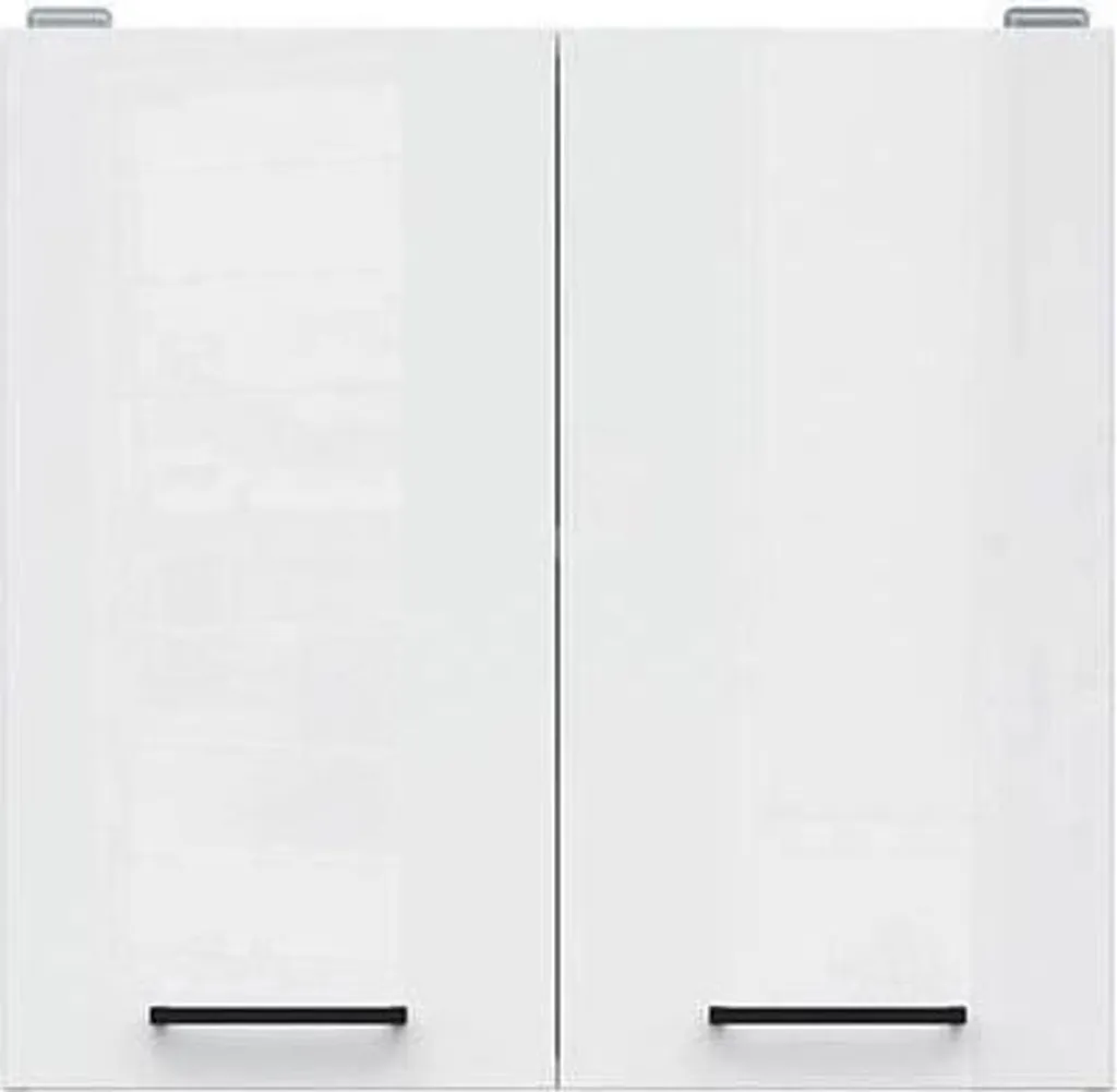 Pensile da cucina Junona, 60 cm, 2 ante, bianco lucido, 60x57,3x30 cm